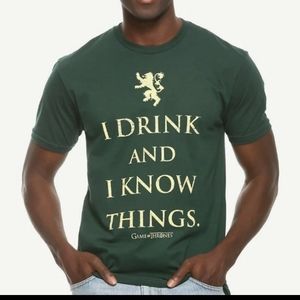 Game of thrones I drink and I know things t shirt size medium